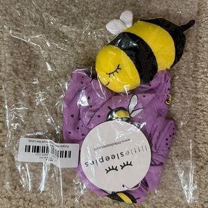 NIB Little Sleepies Purple Bees Lovey